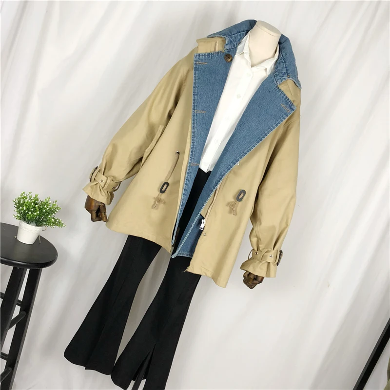 New Korean 2019 Spring Harajuku Coats and Jackets Women Cotton Casual Jacket Streetwear Turn-down Collar Crop Jacket Women
New Korean 2019 Spring Harajuku Coats and Jackets Women Cotton Casual Jacket Streetwear Turn-down Collar Crop Jacket Women