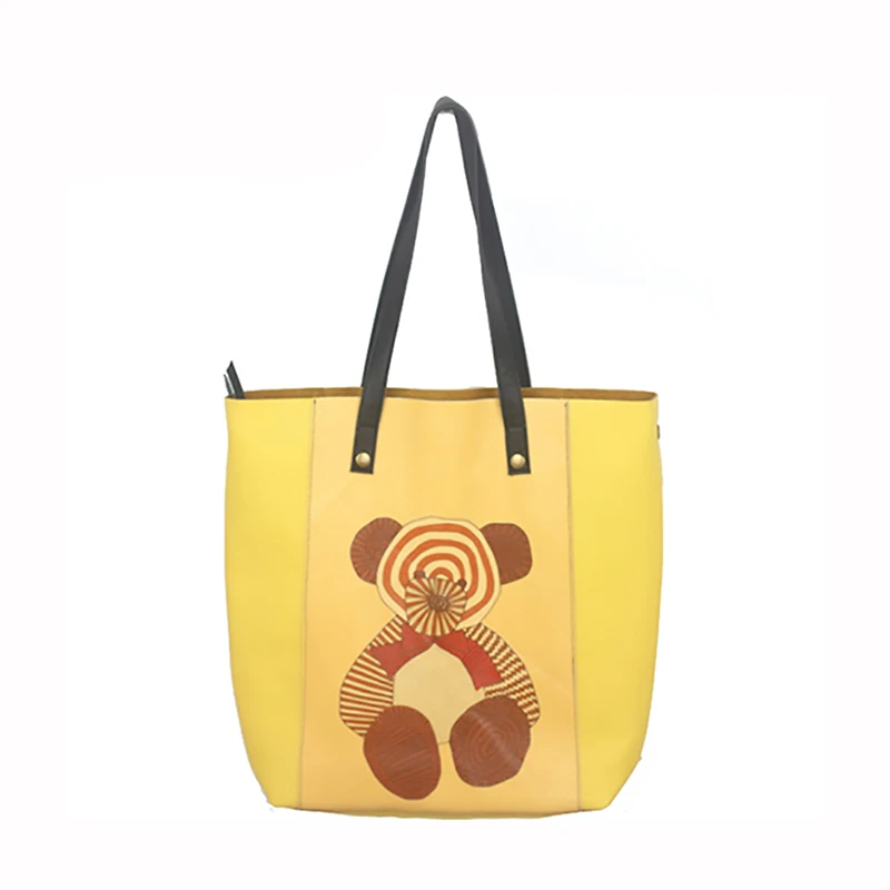 Women GENUINE LEATHER Shopper Cartoon Bear Prints Set bags Handbag shoulder Composite bag 100% cowhide Fashion girl B371
Women GENUINE LEATHER Shopper Cartoon Bear Prints Set bags Handbag shoulder Composite bag 100% cowhide Fashion girl B371