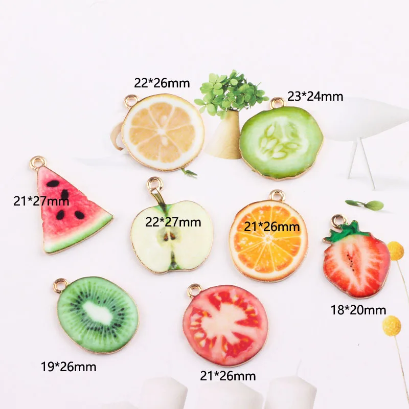 10pcs Drop Oil Enamel Charms Pendant Metal Alloy Multi Fruit Shapes For DIY Earring Bracelet Necklace Jewelry Findings Craft
10pcs Drop Oil Enamel Charms Pendant Metal Alloy Multi Fruit Shapes For DIY Earring Bracelet Necklace Jewelry Findings Craft