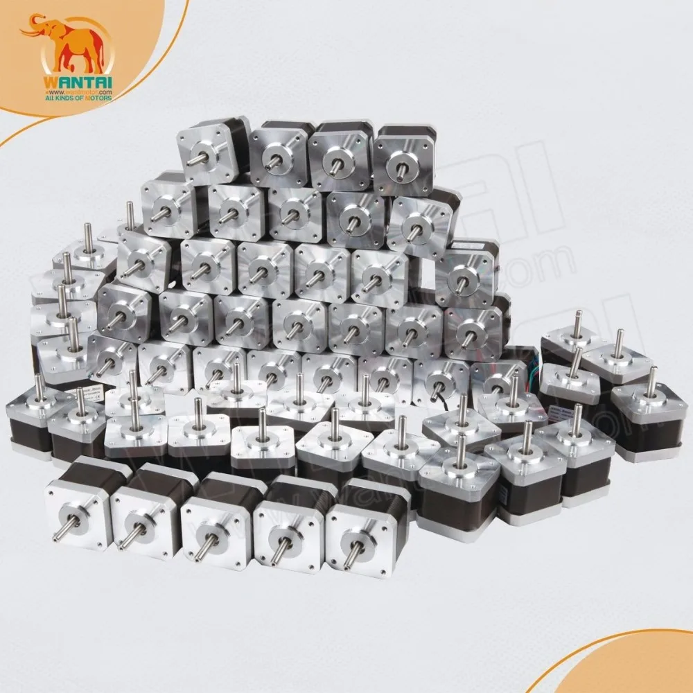 (Great discount & USA Ship ) Wantai 60 PCS, Nema 17 Stepper Motor 4800g.cm,2.5A, 42BYGHW811, CNC Robot 3D, I3Reprap Printer
(Great discount & USA Ship ) Wantai 60 PCS, Nema 17 Stepper Motor 4800g.cm,2.5A, 42BYGHW811, CNC Robot 3D, I3Reprap Printer