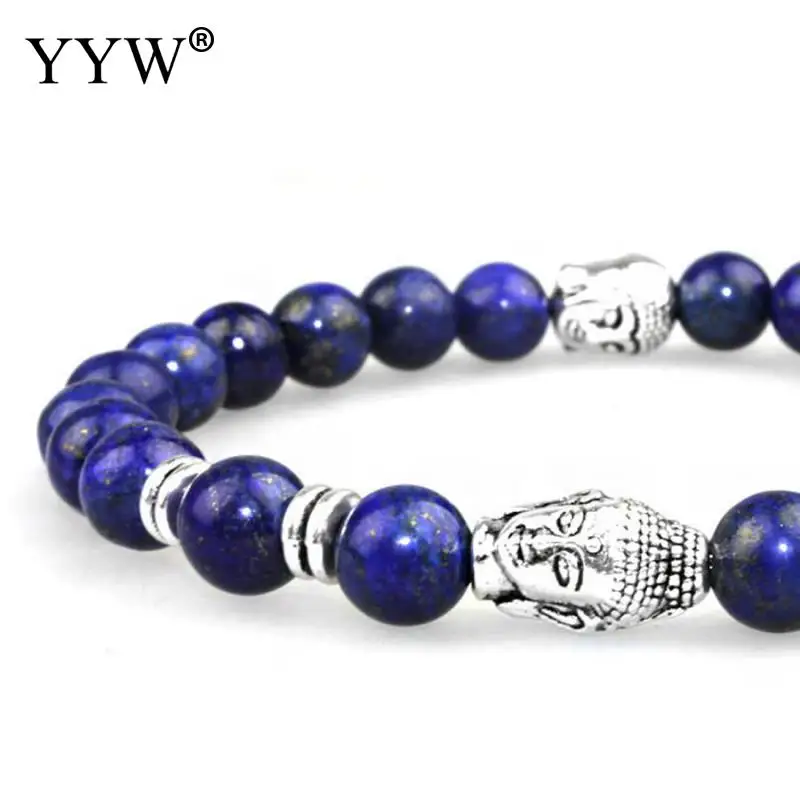 Buddhist Prayer Natural Lapis Lazuli Bracelets Gothic Buddha Vintage Antique Imitation Healing Balance Silver Color Plated 8mm
Buddhist Prayer Natural Lapis Lazuli Bracelets Gothic Buddha Vintage Antique Imitation Healing Balance Silver Color Plated 8mm