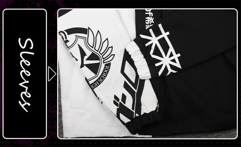 Danganronpa Monokuma Cosplay Costume Autumn and Winter Long Sleeve Hooded Jacket Unisex Hoodies Black White And Bear Sweatshirt
Danganronpa Monokuma Cosplay Costume Autumn and Winter Long Sleeve Hooded Jacket Unisex Hoodies Black White And Bear Sweatshirt