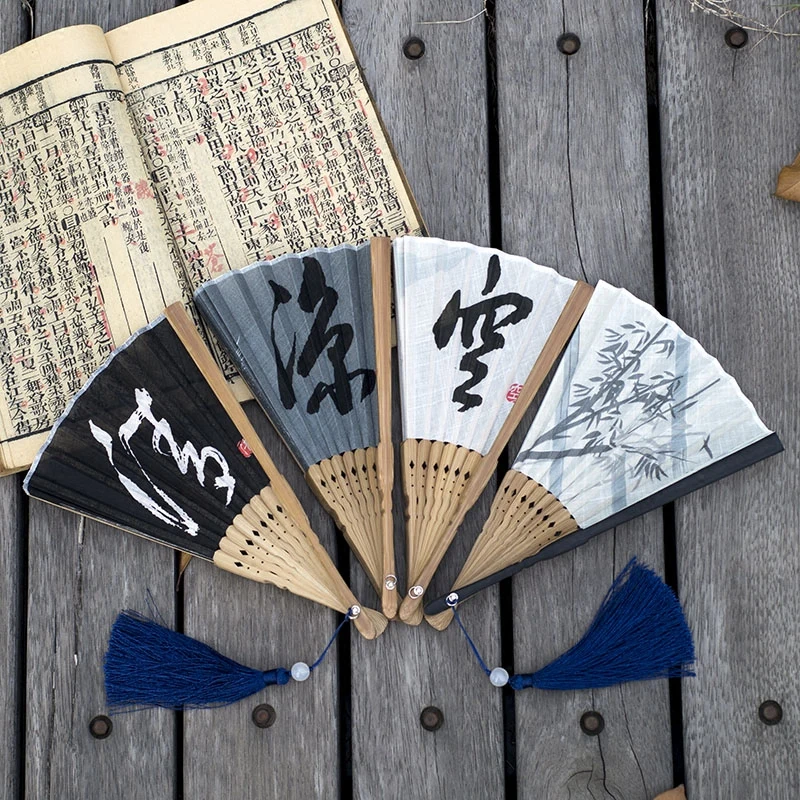 Chinese Style Japanese Bamboo and Cotton Folding Fan Ink Zen Bamboo Fan Hanfu Men Women Chinese Characters Clear/Cool/Empty
Chinese Style Japanese Bamboo and Cotton Folding Fan Ink Zen Bamboo Fan Hanfu Men Women Chinese Characters Clear/Cool/Empty
