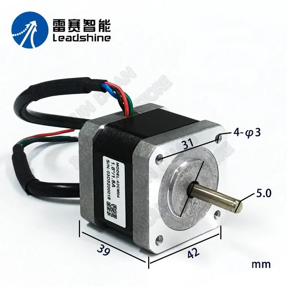 New Leadshine Hybrid Stepper Motor 42CM04 2PH 42mm NEMA17 0.4Nm 1.5A 4-Lead Instead of 42HS02 Match DM422S DM422C DM422 M420
New Leadshine Hybrid Stepper Motor 42CM04 2PH 42mm NEMA17 0.4Nm 1.5A 4-Lead Instead of 42HS02 Match DM422S DM422C DM422 M420