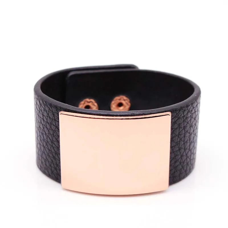 D&D New Hand Fashion PU Leather Bracelet Simple All Match MS The Light Panel Wide Women Wrap Bracelet Wristband
D&D New Hand Fashion PU Leather Bracelet Simple All Match MS The Light Panel Wide Women Wrap Bracelet Wristband