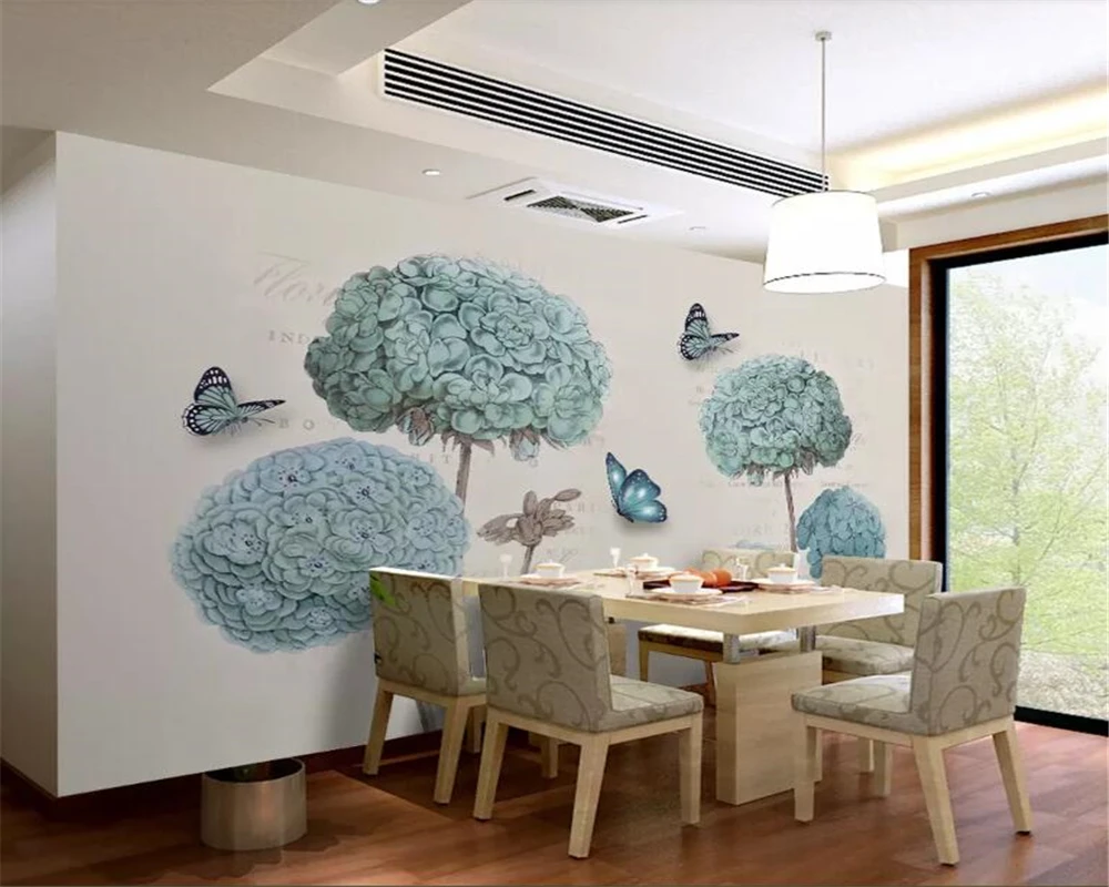 Beibehang Custom wallpaper mural European 3D stereo hydrangea butterfly background wall decorative painting 3d wallpaper tapety
Beibehang Custom wallpaper mural European 3D stereo hydrangea butterfly background wall decorative painting 3d wallpaper tapety