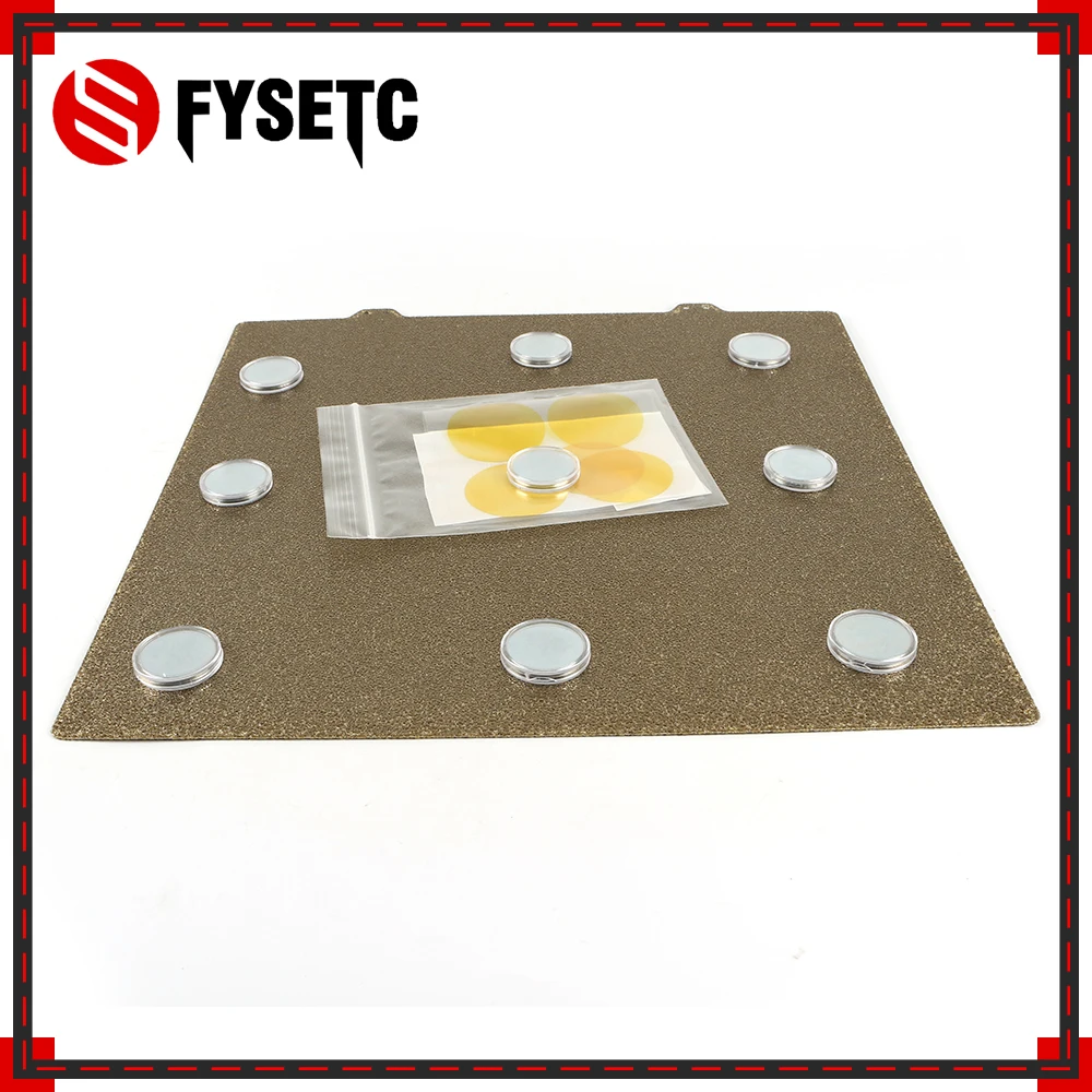 300x300mm Double Sided Textured PEI Spring Steel Sheet + Magnet To Being Magnetic Hot Bed For CR-10S CR10S Lulzbot Taz6 
300x300mm Double Sided Textured PEI Spring Steel Sheet + Magnet To Being Magnetic Hot Bed For CR-10S CR10S Lulzbot Taz6