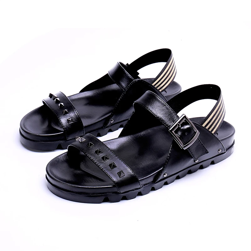 Summer black rivet sandals fashion Genuine leather open-toed Roman cool-soled thick-soled men's sandals men Buckle sandals
Summer black rivet sandals fashion Genuine leather open-toed Roman cool-soled thick-soled men's sandals men Buckle sandals