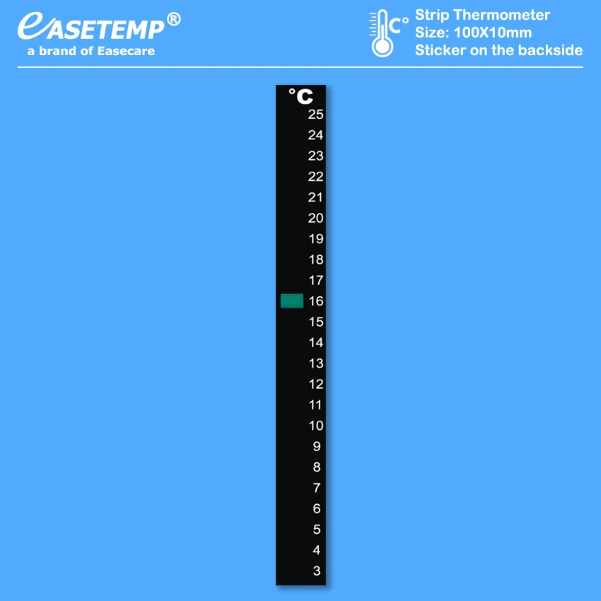 500pcs/lot Free Shipping by DHL Strip Thermometers (3-25 degree in Celsius) with Sticker on the backside
500pcs/lot Free Shipping by DHL Strip Thermometers (3-25 degree in Celsius) with Sticker on the backside