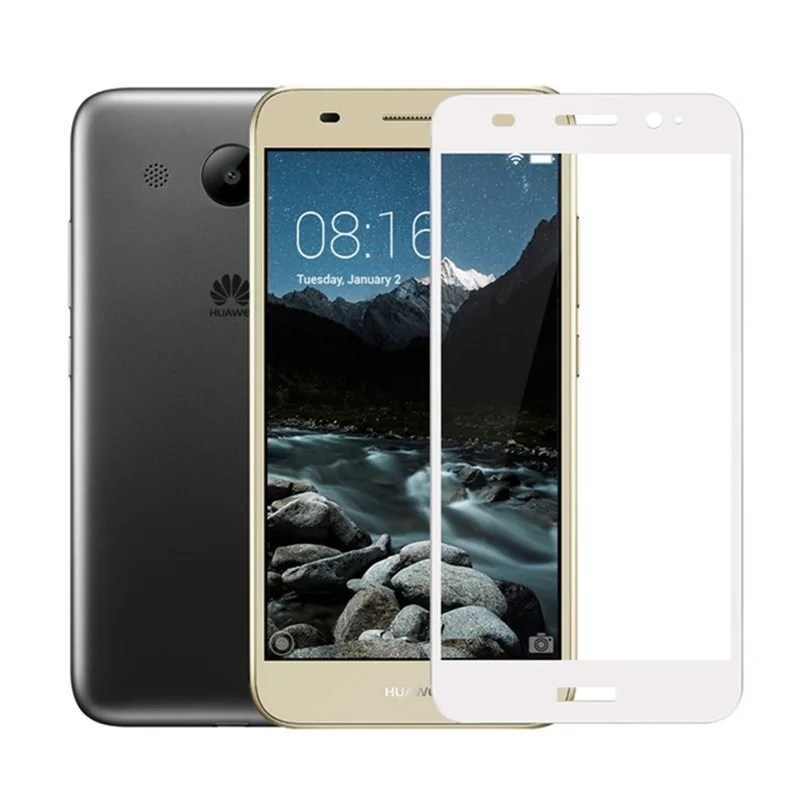 Y3 2017 CRO U00 9H полное покрытие закаленное стекло для Huawei L22 L02 L03 L23 Y5 lite Защитная