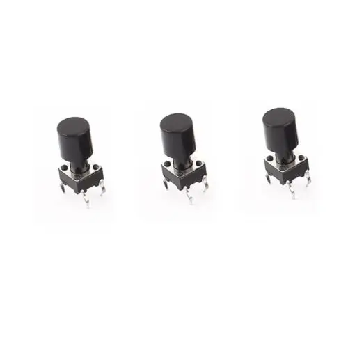10 Pcs 6x6x12mm Momentary 4pin Push Button Micro Tactile Tact Switch + Black Cap
10 Pcs 6x6x12mm Momentary 4pin Push Button Micro Tactile Tact Switch + Black Cap