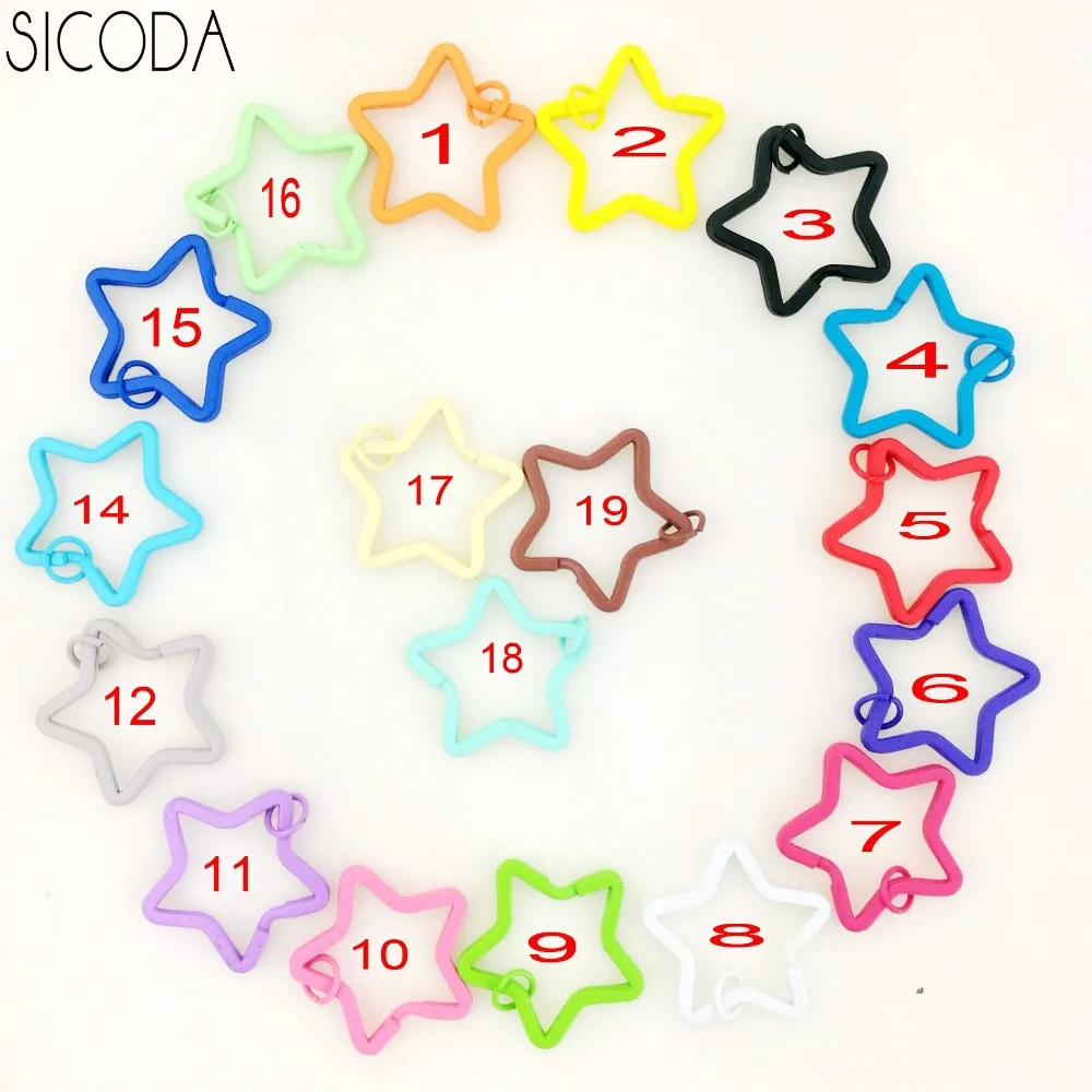 SICODA 30 шт. 35 мм конфетный цветной брелок круглый фурнитура для самостоятельного