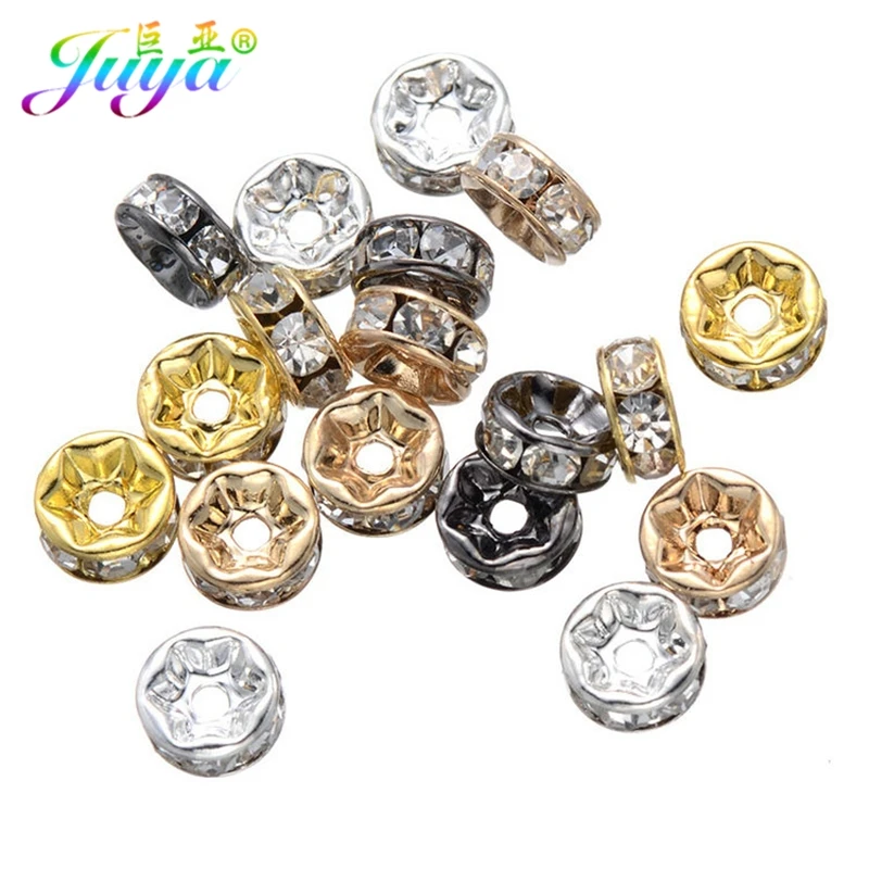 Juya 100Pcs/Lot Gold/Silver Plated CZ Rhinestones 7MM Spacers Beads For Handmade Needlework Natural Stones Pearls Jewelry Making
Juya 100Pcs/Lot Gold/Silver Plated CZ Rhinestones 7MM Spacers Beads For Handmade Needlework Natural Stones Pearls Jewelry Making