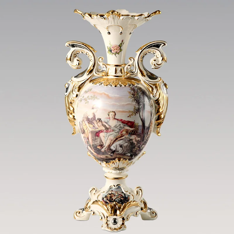 Ceramic Vase European Luxury Flower Arranger Ceramic Crafts Home Decoration Ornaments Home Accessories Gifts
Ceramic Vase European Luxury Flower Arranger Ceramic Crafts Home Decoration Ornaments Home Accessories Gifts