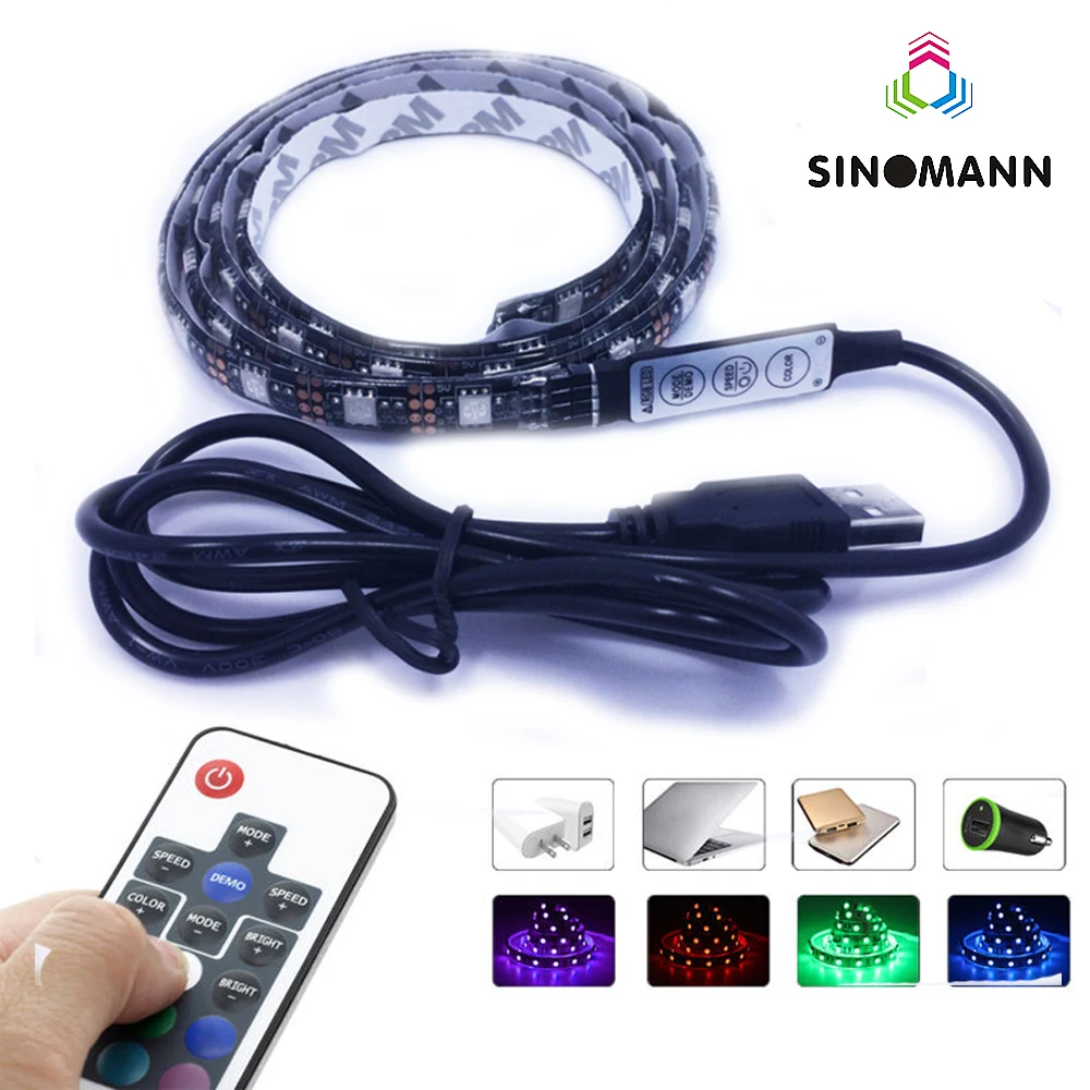 USB LED Strip 5050 RGB ТВ Фон Комплект Освещения Cuttable с 17Key РФ Контроллер или Мини 3Key Контроллер, 1 М/2 М Набор
USB LED Strip 5050 RGB ТВ Фон Комплект Освещения Cuttable с 17Key РФ Контроллер или Мини 3Key Контроллер, 1 М/2 М Набор