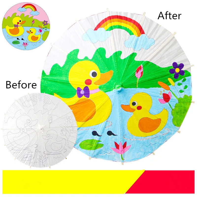 Children DIY Blank Oil-paper Umbrella Craft Toy Umbrella White Kindergarten Art Painting Umbrella Hand-painted Handmade
Children DIY Blank Oil-paper Umbrella Craft Toy Umbrella White Kindergarten Art Painting Umbrella Hand-painted Handmade
