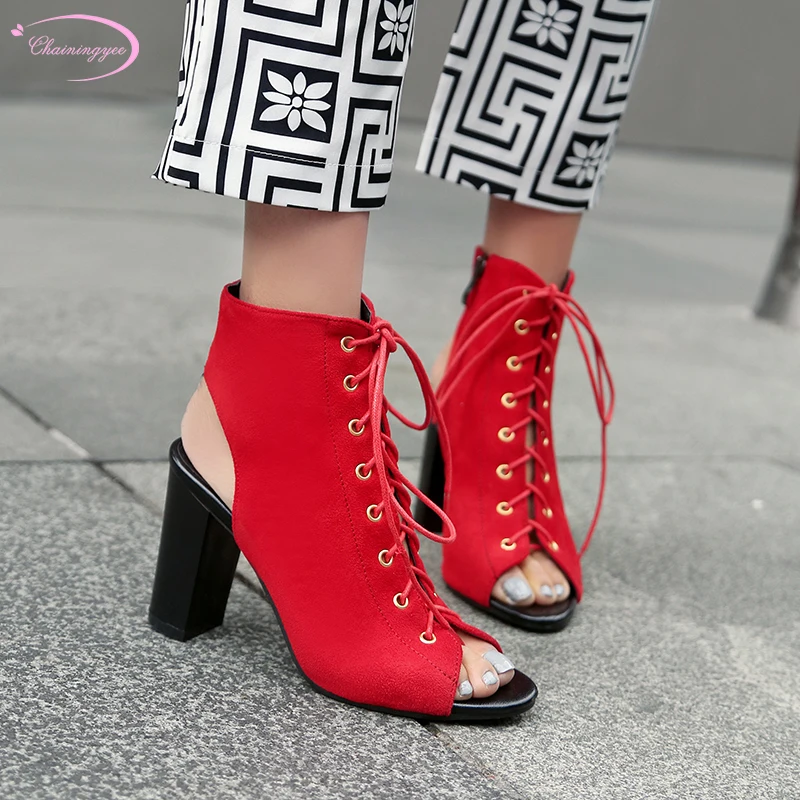 Женские босоножки на высоком каблуке, черные, красные или зеленые массивные Босоножки с открытым носком, на молнии, в европейском повседнев... 
Женские босоножки на высоком каблуке, черные, красные или зеленые массивные Босоножки с открытым носком, на молнии, в европейском повседнев...