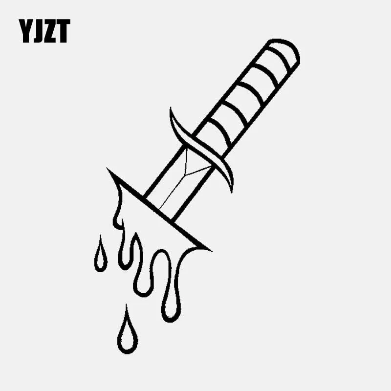 YJZT 9.4CM*14.4CM Cartoon Car Sticker Vinyl Decal Bloody Knife Black/Silver C3-2005
YJZT 9.4CM*14.4CM Cartoon Car Sticker Vinyl Decal Bloody Knife Black/Silver C3-2005