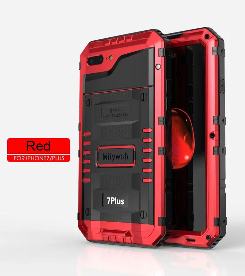 Brand Metal Aluminum Armor Swimming Water Proof Case For iPhone 7 / 7Plus Waterproof Shockproof Case Seal Pouch Bag
Brand Metal Aluminum Armor Swimming Water Proof Case For iPhone 7 / 7Plus Waterproof Shockproof Case Seal Pouch Bag