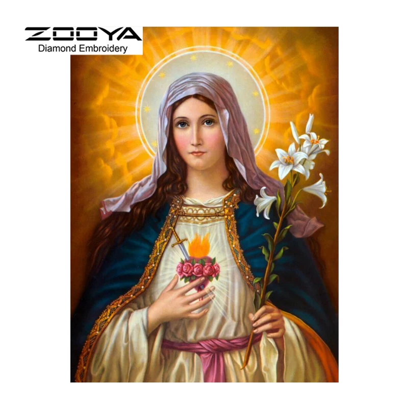 ZOOYA 5D DIY Diamond Painting Virgin Mary Diamond Embroidery Religion Cross Stitch Rhinestone Mosaic Painting Flower Home Decor
ZOOYA 5D DIY Diamond Painting Virgin Mary Diamond Embroidery Religion Cross Stitch Rhinestone Mosaic Painting Flower Home Decor