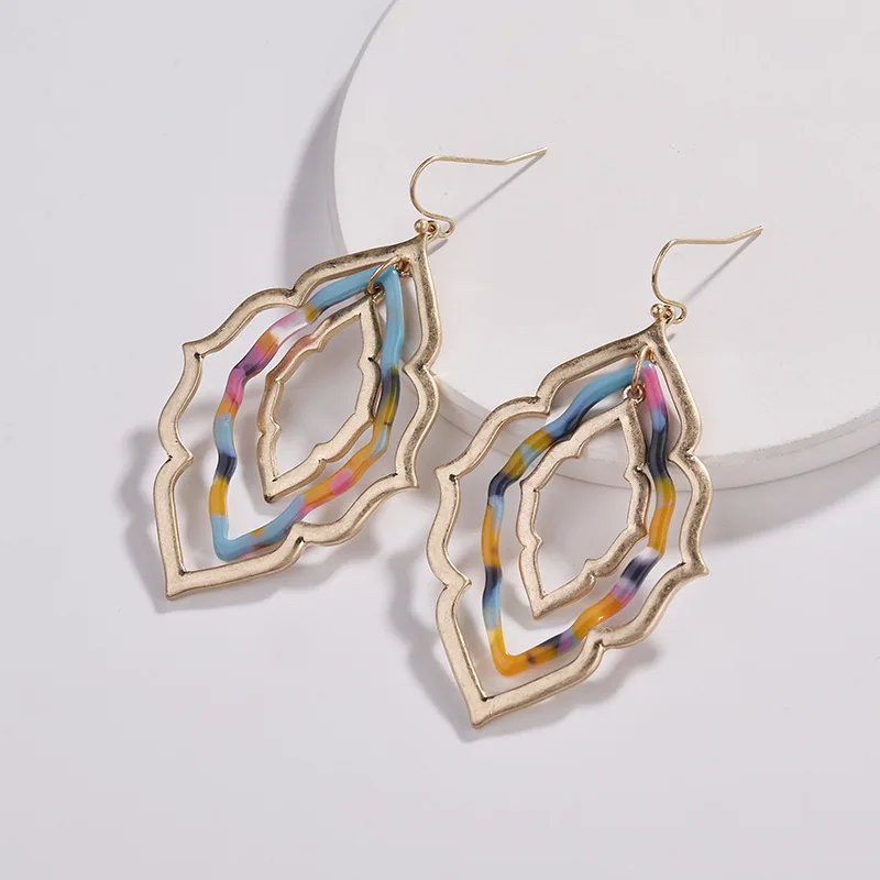 ZWPON Fashion Multilayer Alloy Geometric Frame Resin Acrylic Earrings Famous Brand Morocco Design Resin Drop Earrings for Woman
ZWPON Fashion Multilayer Alloy Geometric Frame Resin Acrylic Earrings Famous Brand Morocco Design Resin Drop Earrings for Woman