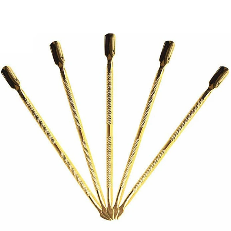 Stainless Steel Gold Color Cuticle Pusher Trimmer Remover Pedicure Nail Art Tools 14.5cm
Stainless Steel Gold Color Cuticle Pusher Trimmer Remover Pedicure Nail Art Tools 14.5cm