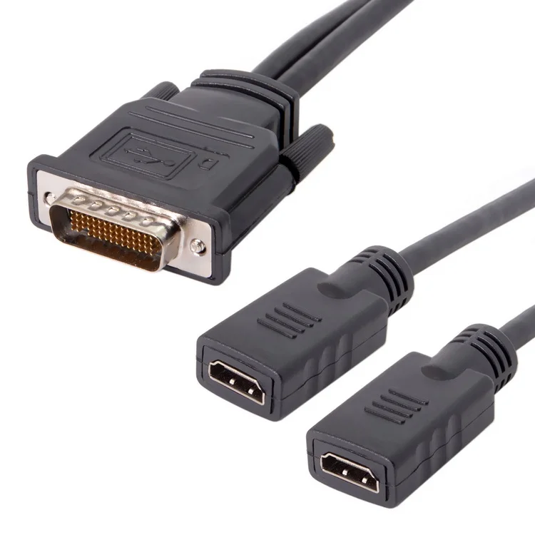 DMS-59Pin Male to Dual HDMI 1.4 HDTV Female Splitter Extension Cable for PC Graphics Card 20CM
DMS-59Pin Male to Dual HDMI 1.4 HDTV Female Splitter Extension Cable for PC Graphics Card 20CM