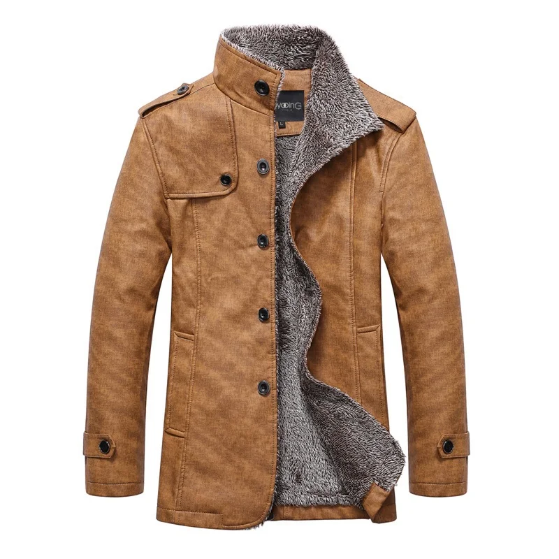 Khaki Long-Sleeved Jacket Men Winter New Fashion Business Casual Mens Coat gray Single breasted standing collar Jaqueta
Khaki Long-Sleeved Jacket Men Winter New Fashion Business Casual Mens Coat gray Single breasted standing collar Jaqueta