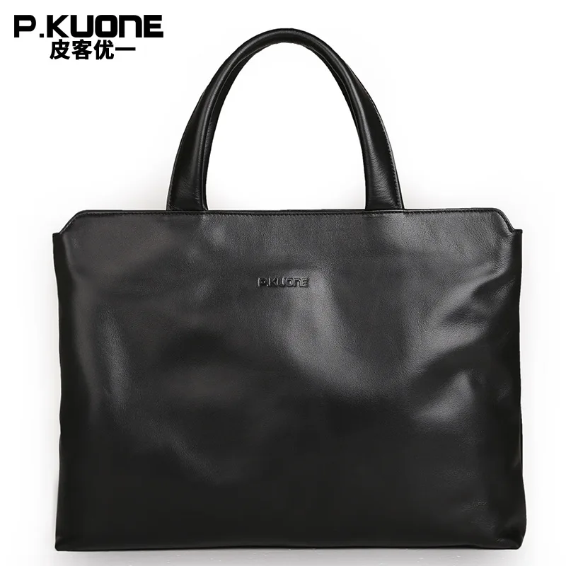 P.Kuone designer brand 100% cowhide men genuine leather handbags man business briefcase men's messenger bags gift for men
P.Kuone designer brand 100% cowhide men genuine leather handbags man business briefcase men's messenger bags gift for men