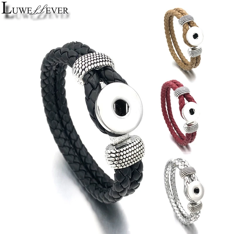 New Handmade Woven Bracelet 131 Interchangeable Pu Leather 18mm Snap Button Bangle Charm Jewelry For Women Men Gift 20cm
New Handmade Woven Bracelet 131 Interchangeable Pu Leather 18mm Snap Button Bangle Charm Jewelry For Women Men Gift 20cm