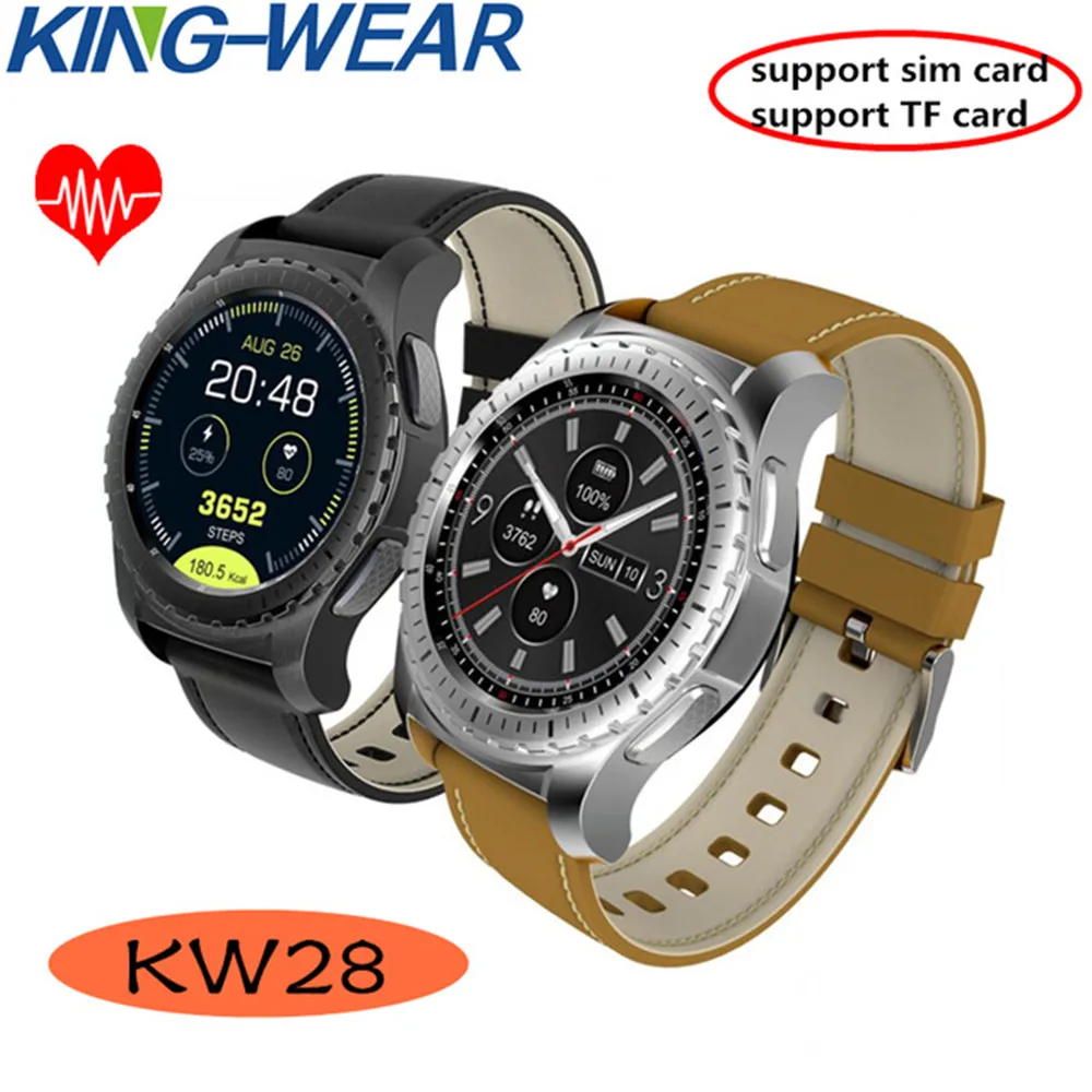 KingWear KW28 Смарт-часы для телефона 1 3 дюймов с напоминанием о малоподвижности