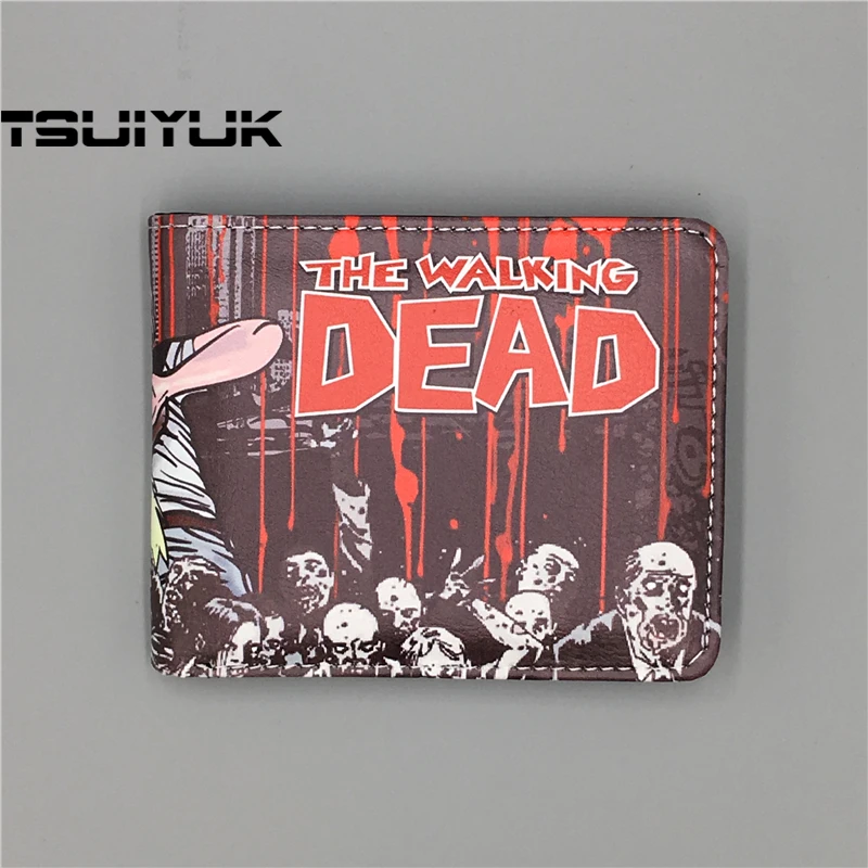 Новый модный мужской кошелек Walking Dead кожаные кошельки Оптовая Продажа короткий