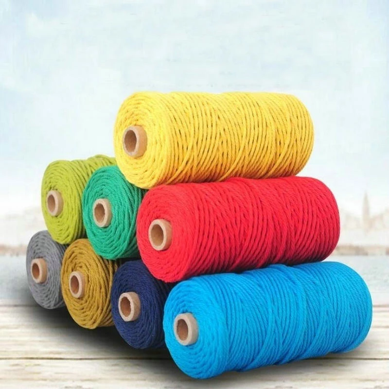 3mm*100m Cotton Cord Rope DIY Macrame Cord Wall Hanging Plant Hanger Craft Making Knitting Rope Twine String for Crafts 3 Rolls
3mm*100m Cotton Cord Rope DIY Macrame Cord Wall Hanging Plant Hanger Craft Making Knitting Rope Twine String for Crafts 3 Rolls