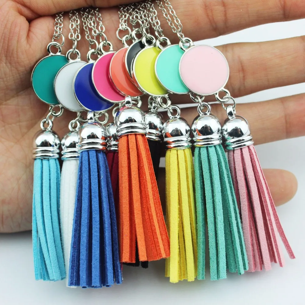 ZWPON Fashion Tassel Fringe Necklace Rainbow Enamel Blank Disc Necklace Long Necklace for Woman Bohemia Jewelry Wholesale
ZWPON Fashion Tassel Fringe Necklace Rainbow Enamel Blank Disc Necklace Long Necklace for Woman Bohemia Jewelry Wholesale