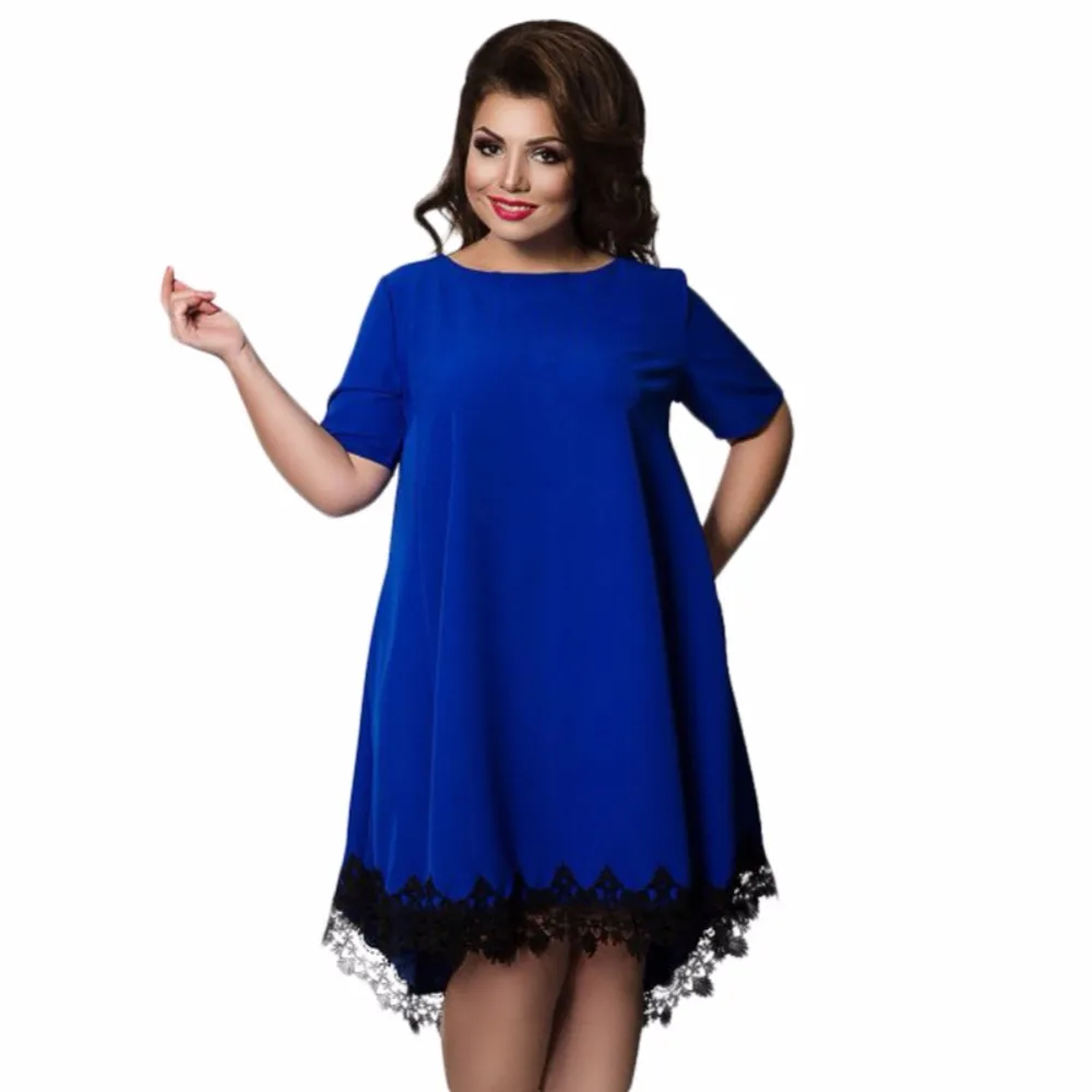 Short Sleeve Lace Dresses Summer Backless Large Size Dress Lace Hollow Party Dress Large Size Loose Blue Dress 6XL
Short Sleeve Lace Dresses Summer Backless Large Size Dress Lace Hollow Party Dress Large Size Loose Blue Dress 6XL