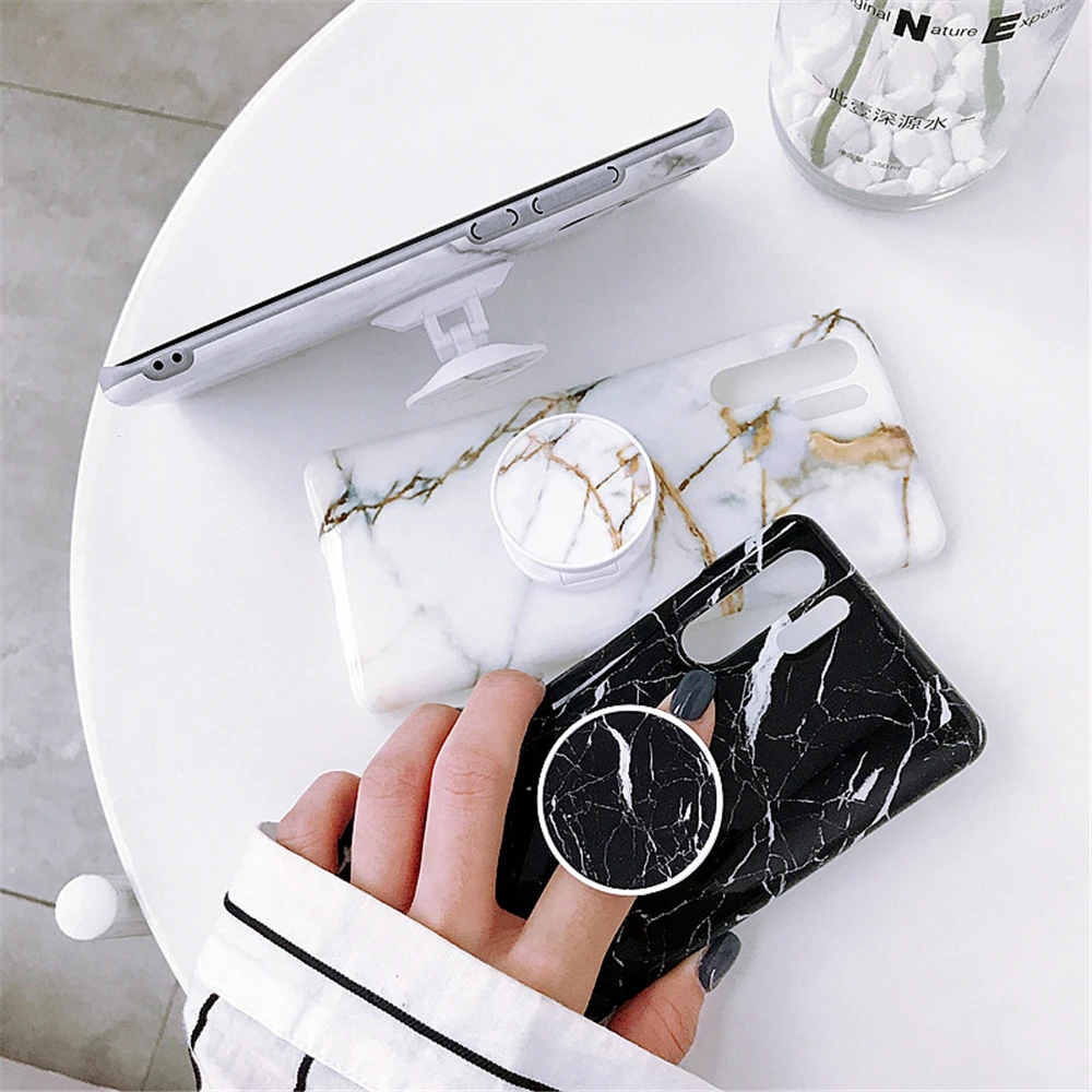 Новый мраморный чехол-подставка для huawei P20 P30 Lite Pro Nova3i 3 4e Mate 20 задняя крышка мягкий