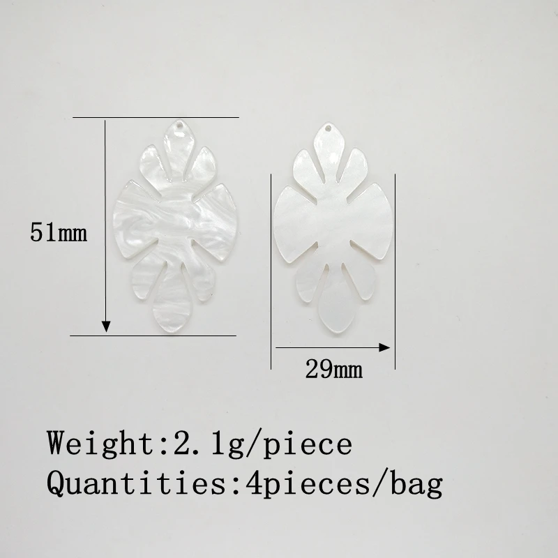 New 51*29mm 4 Pieces High Quality Acrylic White Smooth Flowers Charms Pendant for DIY Earring Jewelry Making Finding Accessories
New 51*29mm 4 Pieces High Quality Acrylic White Smooth Flowers Charms Pendant for DIY Earring Jewelry Making Finding Accessories