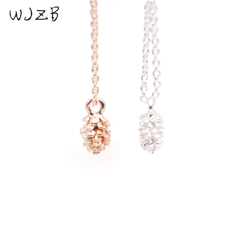 WJZB Fashion pine pendant necklace.The pine nuts of the popular plant necklace are designed for women.