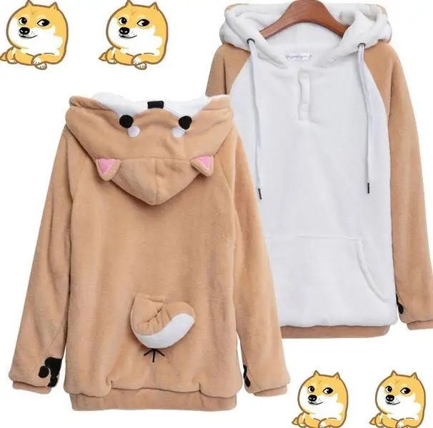 Harajuku Japanese Kawaii Hoodies Women Anime Sweatshirts With Ears Doge Muco Winter Plush Lovely Muco ! Anime Coat Cosplay
Harajuku Japanese Kawaii Hoodies Women Anime Sweatshirts With Ears Doge Muco Winter Plush Lovely Muco ! Anime Coat Cosplay