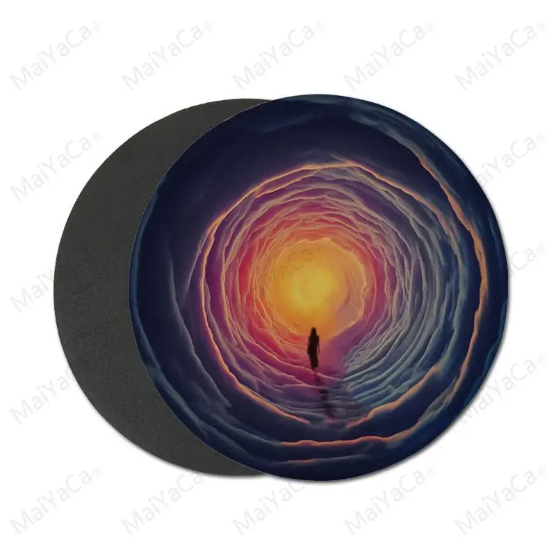 MaiYaCa Prismatic Intertwined Circle Vortex Unique Desktop Pad Game Lockedge Mousepad 20x20cm 22x22cm diameter round mouse pad
MaiYaCa Prismatic Intertwined Circle Vortex Unique Desktop Pad Game Lockedge Mousepad 20x20cm 22x22cm diameter round mouse pad