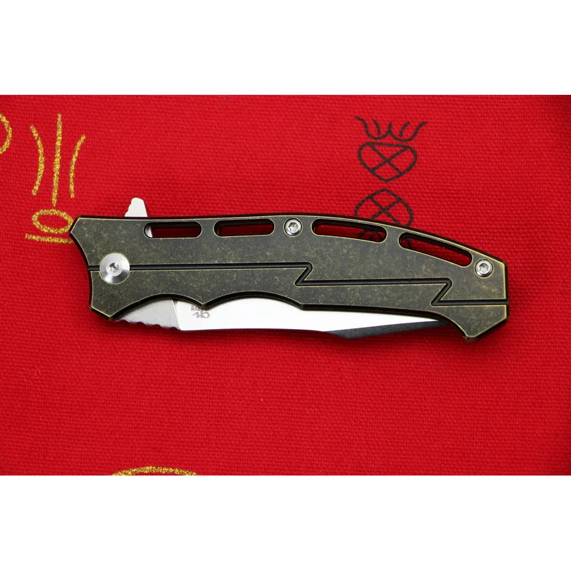 CH CH3009 Flipper folding knife D2 steel TC4 Titanium handle outdoor camping Tactics hunting pocket fruit Knives EDC tools.
CH CH3009 Flipper folding knife D2 steel TC4 Titanium handle outdoor camping Tactics hunting pocket fruit Knives EDC tools.