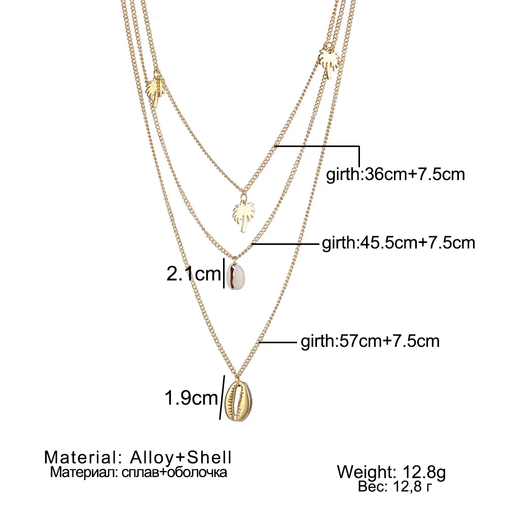 UMKA Boho Moon Shell Map Beads Multi layer Necklaces 2019 For Women Gold Sliver Fashion Necklaces & Pendants Ocean Jewelry
UMKA Boho Moon Shell Map Beads Multi layer Necklaces 2019 For Women Gold Sliver Fashion Necklaces & Pendants Ocean Jewelry