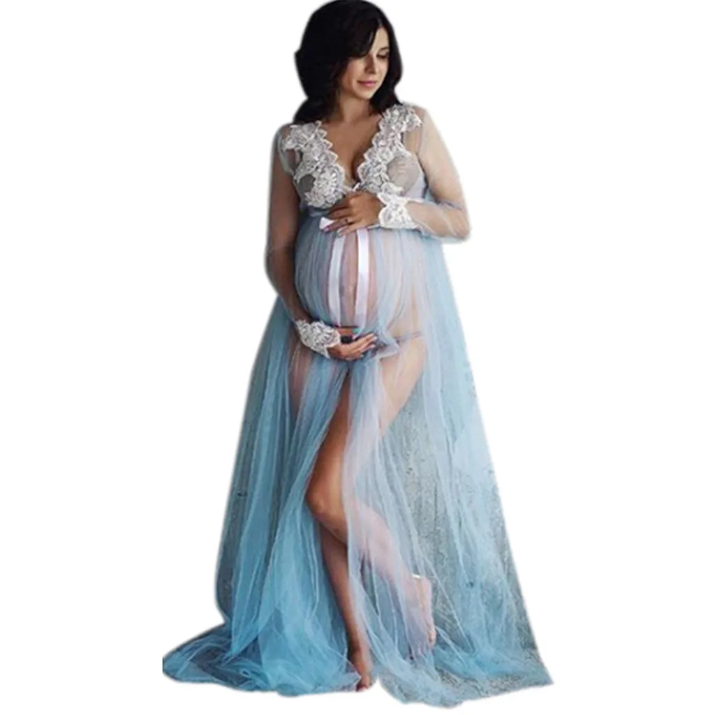 Pregnant Women Lace Up Long Sleeve Maternity Dress Ladies Maxi Gown Photography Photo Shoot Clothing Clothes
Pregnant Women Lace Up Long Sleeve Maternity Dress Ladies Maxi Gown Photography Photo Shoot Clothing Clothes