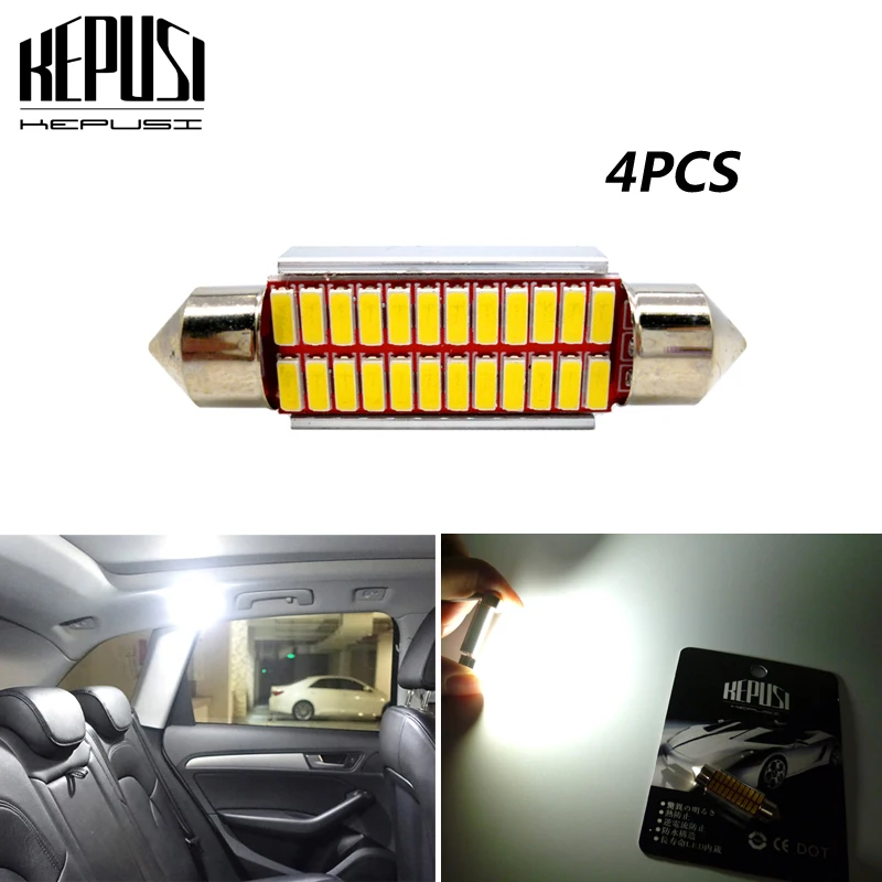 4x festoon 31mm 36mm 39mm 41mm LED bulb 4014 C5W Auto Dome Light Car Interior Lamp license plate light Car Styling White
4x festoon 31mm 36mm 39mm 41mm LED bulb 4014 C5W Auto Dome Light Car Interior Lamp license plate light Car Styling White
