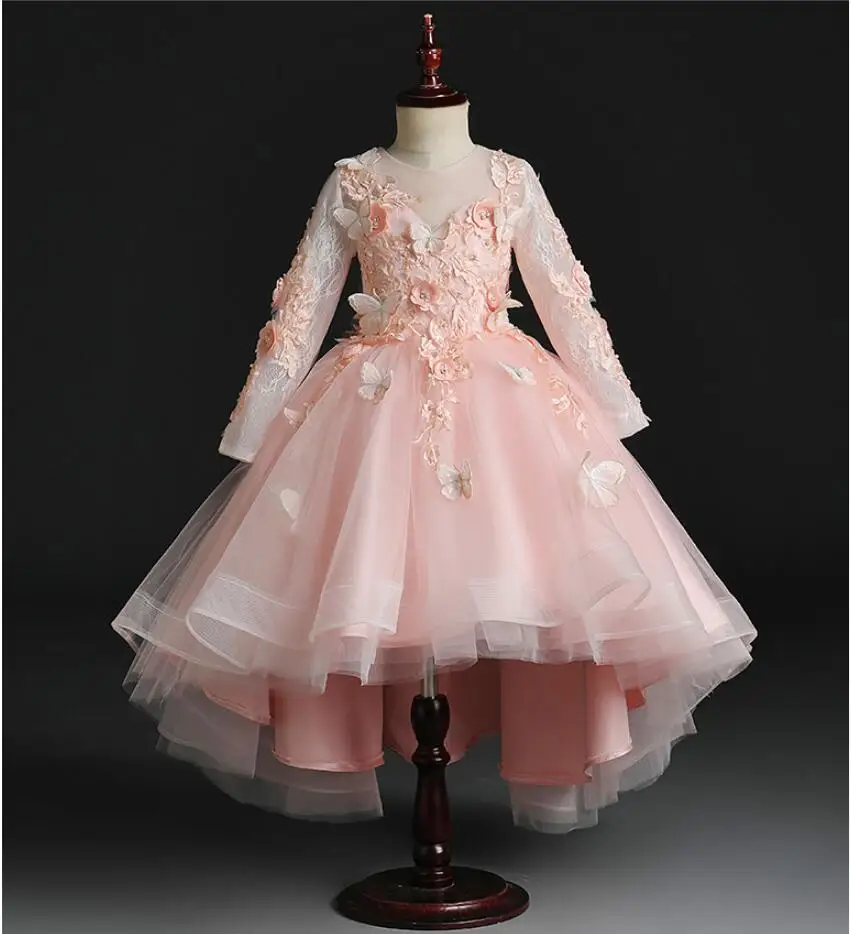 High-end First Communion Dress Long Sleeve Pink Lace Infant Toddler Baptism Pageant Flower Girl Dress for Wedding Party Princess
High-end First Communion Dress Long Sleeve Pink Lace Infant Toddler Baptism Pageant Flower Girl Dress for Wedding Party Princess