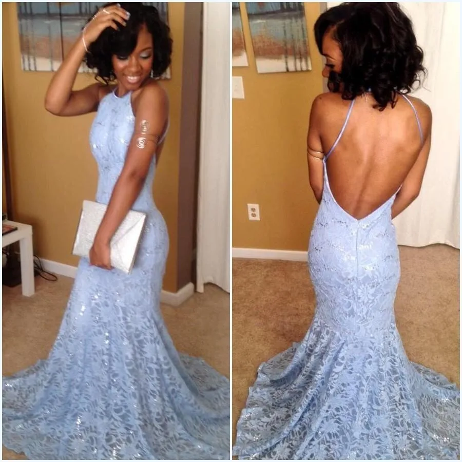 Halter Neck Long Evening Dress Lace Formal Gown Sexy Backless Mermaid Prom Dress 2016 ATE1110
Halter Neck Long Evening Dress Lace Formal Gown Sexy Backless Mermaid Prom Dress 2016 ATE1110