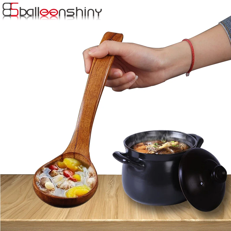 BalleenShiny Large Wooden Soup Spoon Long Handle Natural Soup Spoons Healthy Eco-Friendly Wood Tableware Kitchen Accessories
BalleenShiny Large Wooden Soup Spoon Long Handle Natural Soup Spoons Healthy Eco-Friendly Wood Tableware Kitchen Accessories