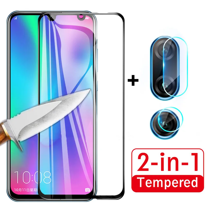 2 в 1 полное Защитное стекло для huawei Nova 5 5i Pro Honor 20 P20 Lite 2019 mate 30Lite защита объектива