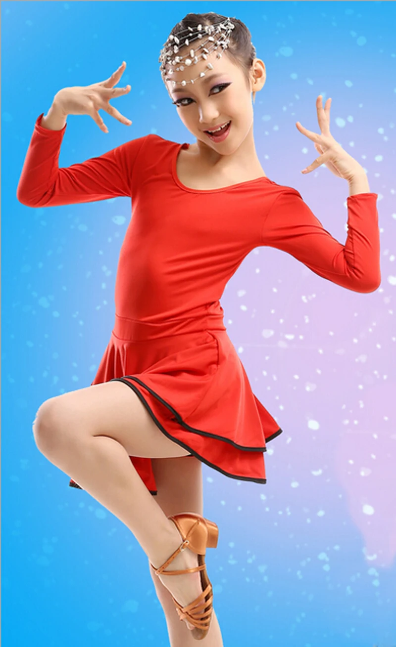 2 Color Latin Stage Costumes Long Sleeve Latin Dance Dress Children Stage /Rumba /Cha-cha Modern Dance Costumes
2 Color Latin Stage Costumes Long Sleeve Latin Dance Dress Children Stage /Rumba /Cha-cha Modern Dance Costumes