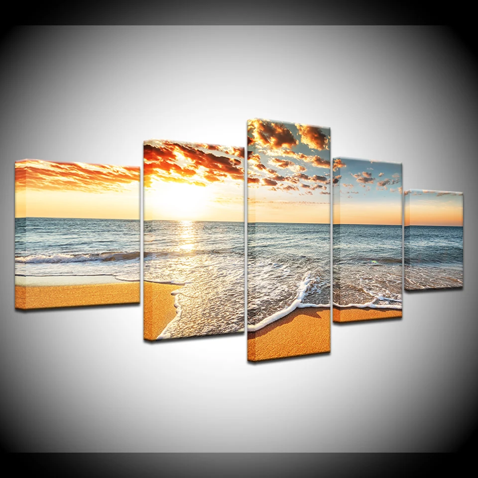 New Fashion Canvas Painting 5 Pieces Sunset sea beach seascape Print On Canvas Art Painting For home living room decoration
New Fashion Canvas Painting 5 Pieces Sunset sea beach seascape Print On Canvas Art Painting For home living room decoration
